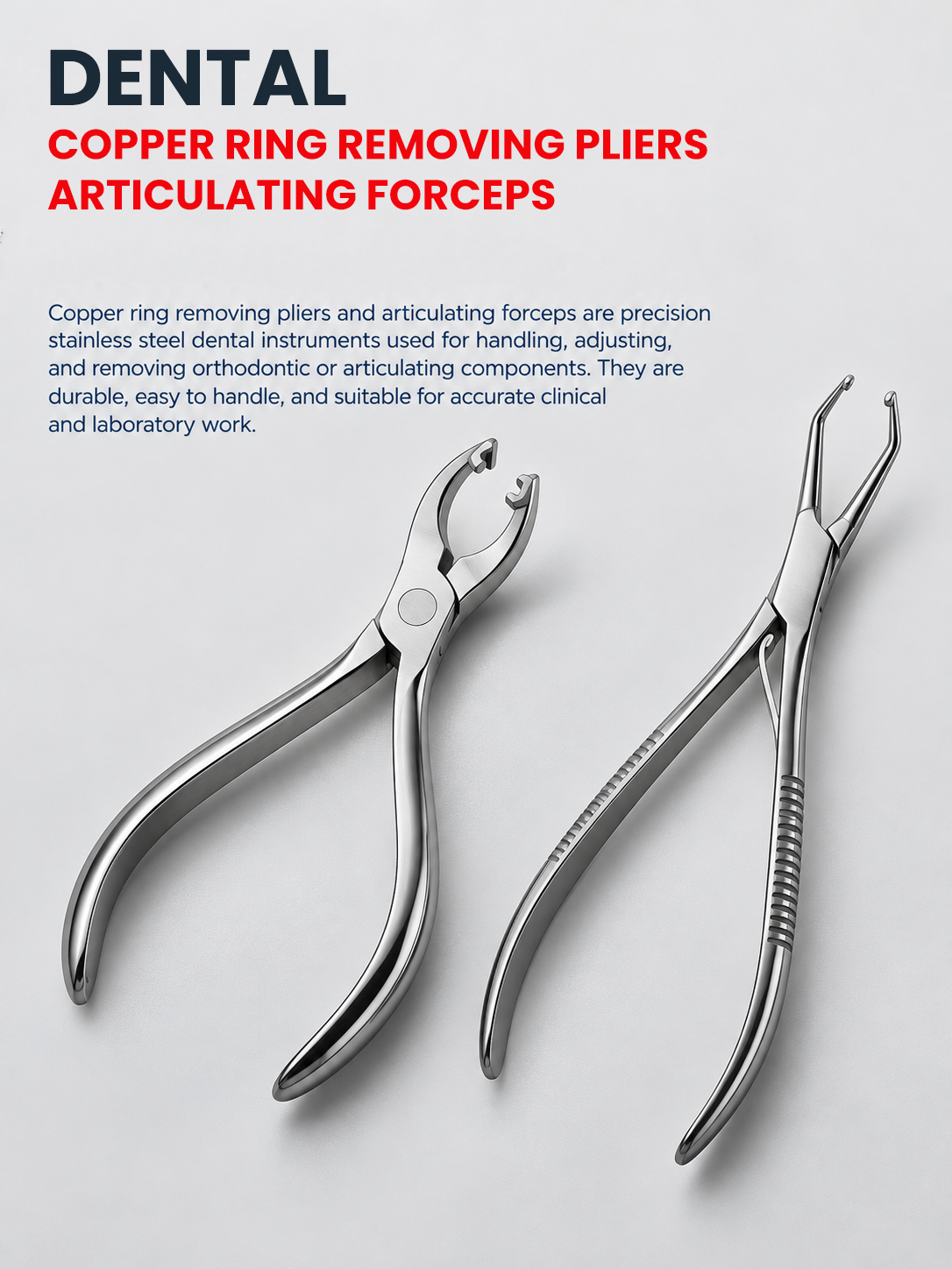 Copper Ring Removing Pliers & Paper Articulating Forceps